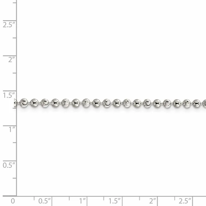 Rings WB Choice Jewelry Sterling Silver 3mm Fancy Beaded ChainWBCQFC16618