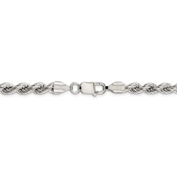 Rings WB Choice Jewelry Sterling Silver 64mm Semisolid Rope ChainWBCQFC12018
