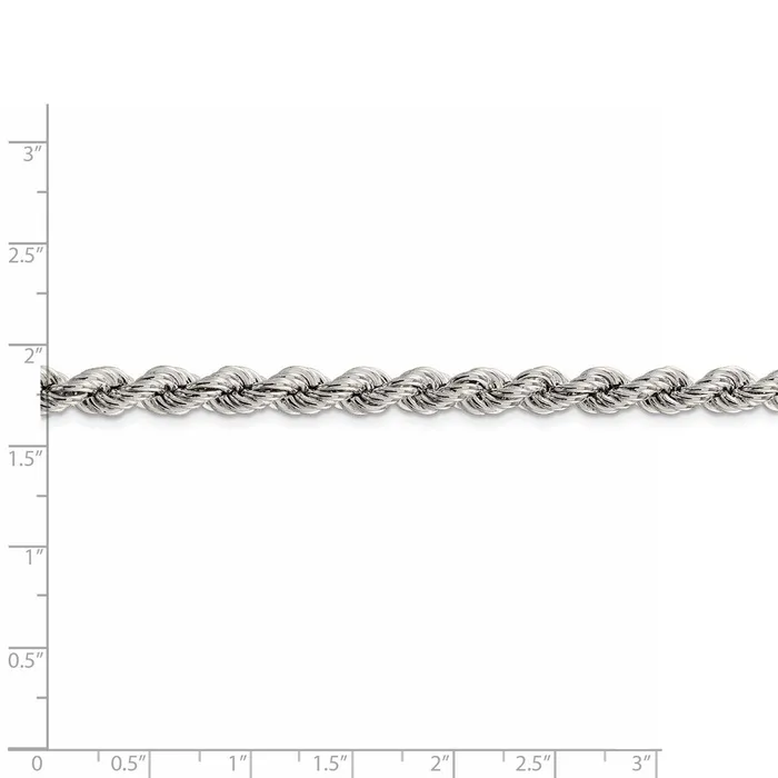 Rings WB Choice Jewelry Sterling Silver 64mm Semisolid Rope ChainWBCQFC12018