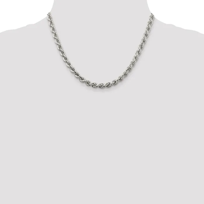Rings WB Choice Jewelry Sterling Silver 64mm Semisolid Rope ChainWBCQFC12018