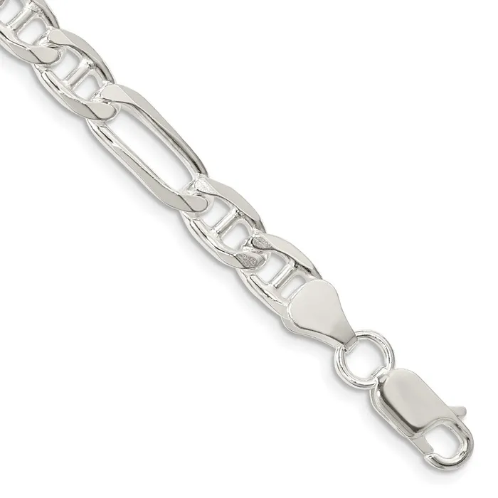 Rings WB Choice Jewelry Sterling Silver 65mm Figaro Anchor ChainWBCQAF1809 Rings WB Choice Jewelry Sterling Silver 65mm Figaro Anchor ChainWBCQAF1809