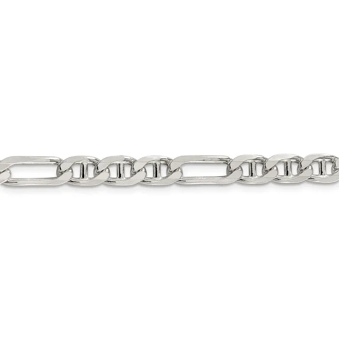 Rings WB Choice Jewelry Sterling Silver 65mm Figaro Anchor ChainWBCQAF1809