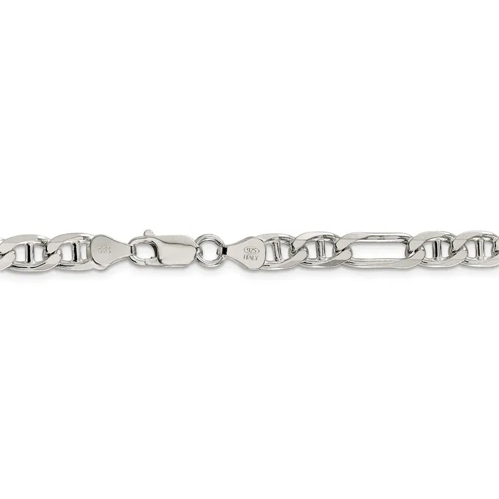 Rings WB Choice Jewelry Sterling Silver 65mm Figaro Anchor ChainWBCQAF1809