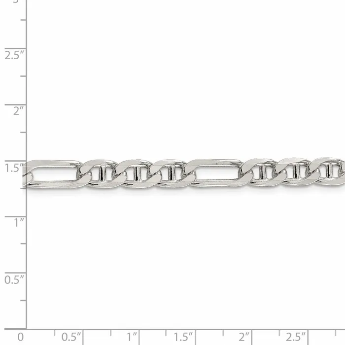 Rings WB Choice Jewelry Sterling Silver 65mm Figaro Anchor ChainWBCQAF1809