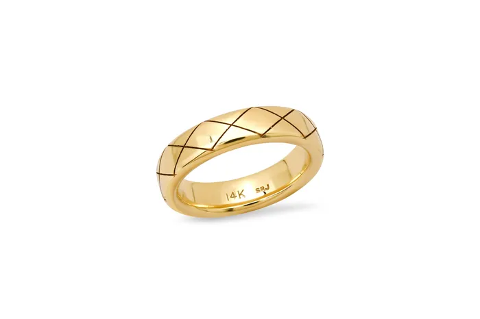 Shylee Rose Jewelry Rings Etched Gold Band Ring