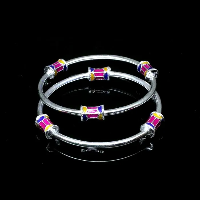 Sterling Silver Baby Toddler Bangles Bracelet Pair Karizma Jewels Bracelets