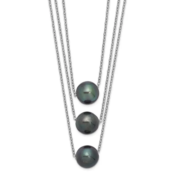 Sterling Silver Rhodium 89mm Semird Tahit Saltwater Pearl Multistrand NeWBCQH561717 WB Choice Jewelry Rings Sterling Silver Rhodium 89mm Semird Tahit Saltwater Pearl Multistrand NeWBCQH561717 WB Choice Jewelry Rings
