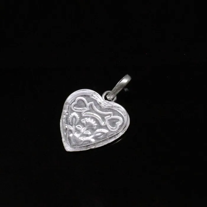 Traditional Indian heart shape designer enamel sterling silver pendant for women Karizma Jewels Necklaces