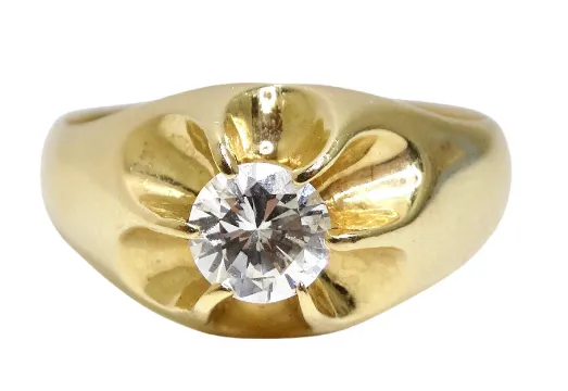 Vintage by Misty Rings Diamond Solitaire 14k Yellow Gold Ring
