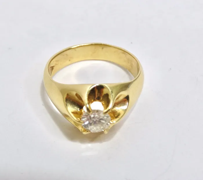 Vintage by Misty Rings Diamond Solitaire 14k Yellow Gold Ring