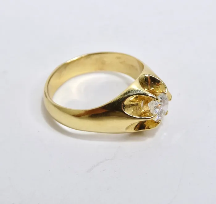 Vintage by Misty Rings Diamond Solitaire 14k Yellow Gold Ring