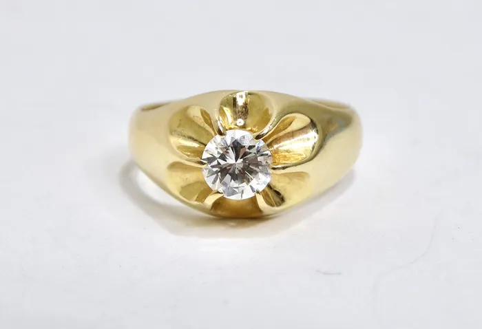 Vintage by Misty Rings Diamond Solitaire 14k Yellow Gold Ring