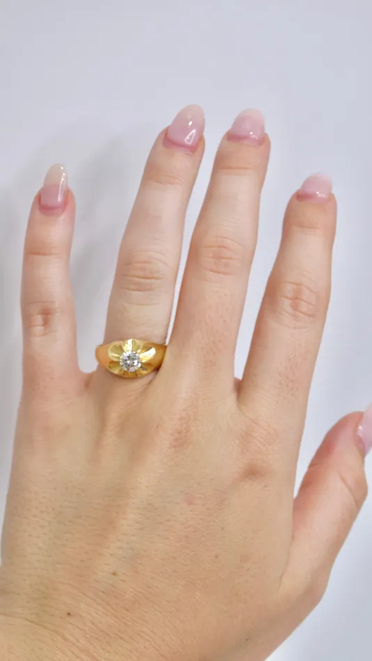 Vintage by Misty Rings Diamond Solitaire 14k Yellow Gold Ring