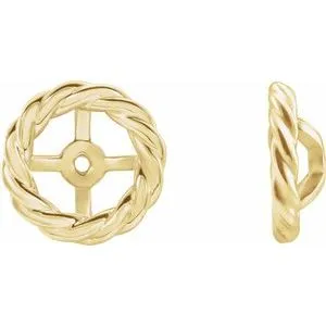 WB Choice Jewelry 14K Yellow Rope Earring Jackets 86743601PSTWBC Earrings WB Choice Jewelry 14K Yellow Rope Earring Jackets 86743601PSTWBC Earrings
