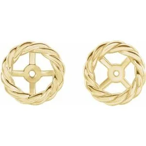 WB Choice Jewelry 14K Yellow Rope Earring Jackets 86743601PSTWBC Earrings