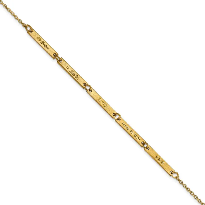 WB Choice Jewelry Bracelets 10KY Brushed 5 Station BraceletWBC10XNA11805Y WB Choice Jewelry Bracelets 10KY Brushed 5 Station BraceletWBC10XNA11805Y