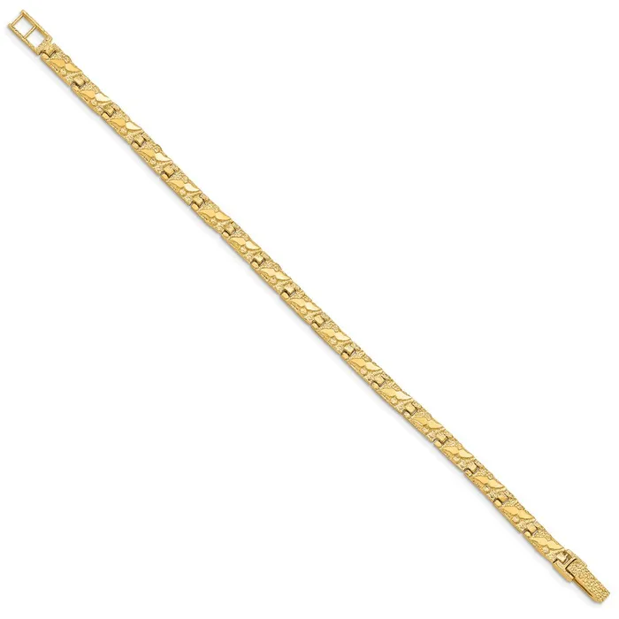 WB Choice Jewelry Bracelets 14k 50mm Nugget BraceletWBCNB68