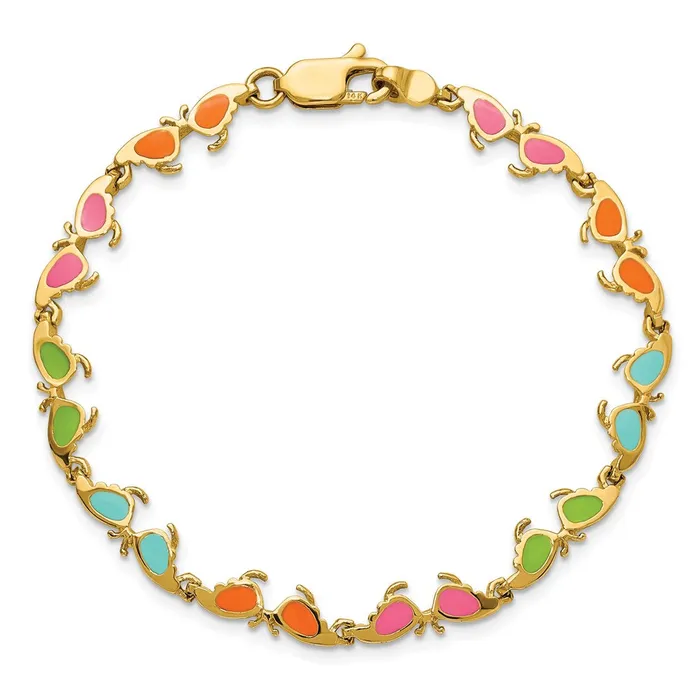 WB Choice Jewelry Bracelets 14k MultiColor Enamel Butterfly Sunglasses BraceletWBCFB1569725
