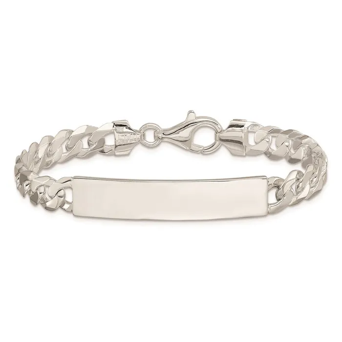 WB Choice Jewelry Bracelets Sterling Silver Curb Link ID BraceletWBCQID19985 WB Choice Jewelry Bracelets Sterling Silver Curb Link ID BraceletWBCQID19985