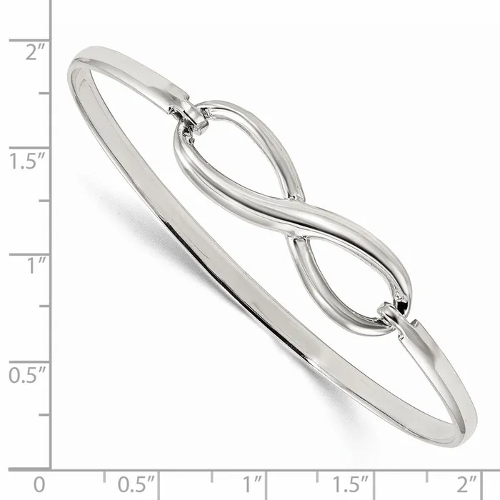 WB Choice Jewelry Bracelets Sterling Silver Infinity Bangle BraceletWBCQB1138