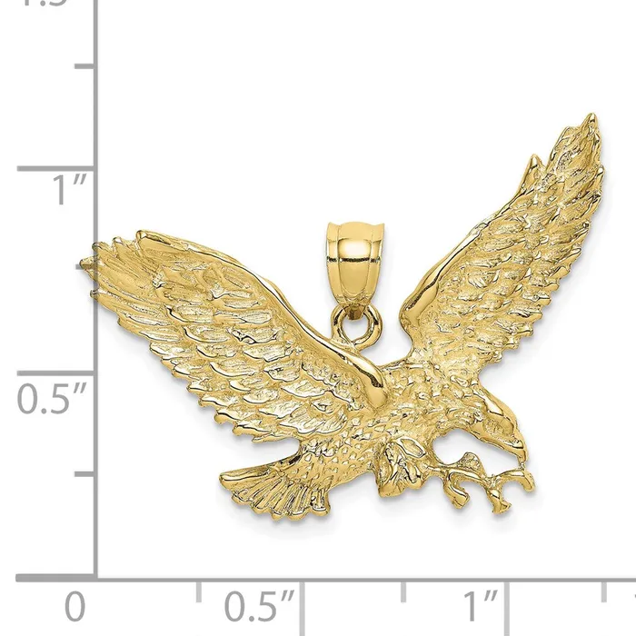 WB Choice Jewelry Charm Necklaces 10KEagle wBeak Touching Claws CharmWBC10K6526 WB Choice Jewelry Charm Necklaces 10KEagle wBeak Touching Claws CharmWBC10K6526