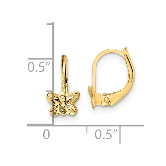 WB Choice Jewelry Earrings 14K Madi K Polished Butterfly Leverback EarringsWBCGK1135