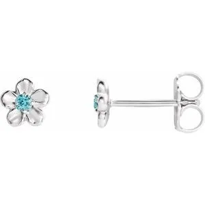 WB Choice Jewelry Earrings 14K White Youth Imitation December Birthstone Flower Earrings 86737655PSTWBC WB Choice Jewelry Earrings 14K White Youth Imitation December Birthstone Flower Earrings 86737655PSTWBC