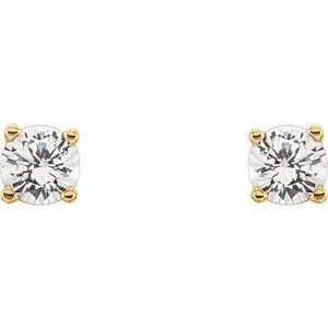 WB Choice Jewelry Earrings 14K Yellow 3 mm Round Imitation Diamond Youth Birthstone Earrings65164370034PSTWBC