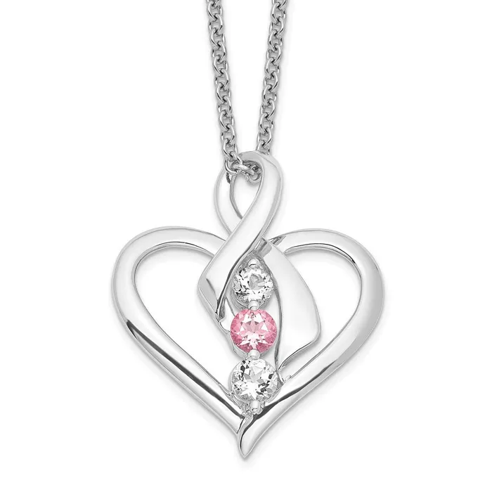 WB Choice Jewelry Necklaces 10kw Survivor Clear Pink Swarovski Topaz Heather w2in ext NecklaceWBC10SV231W16 WB Choice Jewelry Necklaces 10kw Survivor Clear Pink Swarovski Topaz Heather w2in ext NecklaceWBC10SV231W16