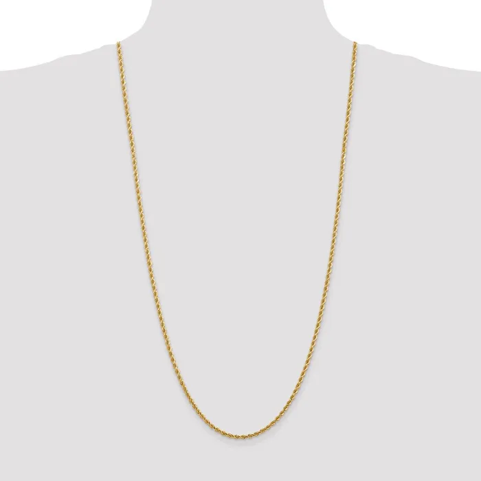 WB Choice Jewelry Necklaces 14k 275mm Diamondcut Rope with Lobster Clasp ChainWBC021L30