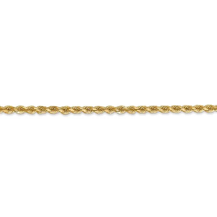 WB Choice Jewelry Necklaces 14k 275mm Diamondcut Rope with Lobster Clasp ChainWBC021L30