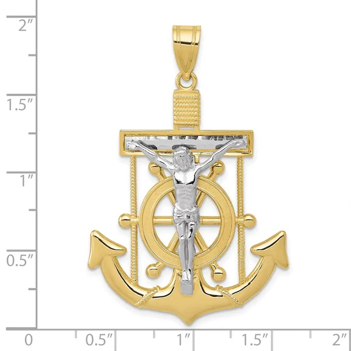 WB Choice Jewelry Rings 10k Twotone Diamondcut Mariners Cross PendantWBC10C3717 WB Choice Jewelry Rings 10k Twotone Diamondcut Mariners Cross PendantWBC10C3717