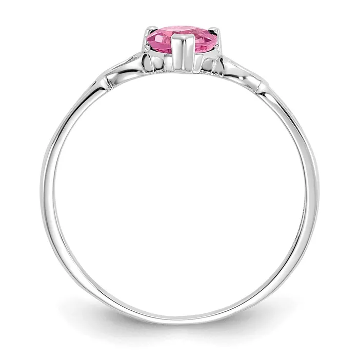 WB Choice Jewelry Rings 10k White Gold Polished Geniune Pink Tourmaline Birthstone RingWBC10XBR175 WB Choice Jewelry Rings 10k White Gold Polished Geniune Pink Tourmaline Birthstone RingWBC10XBR175