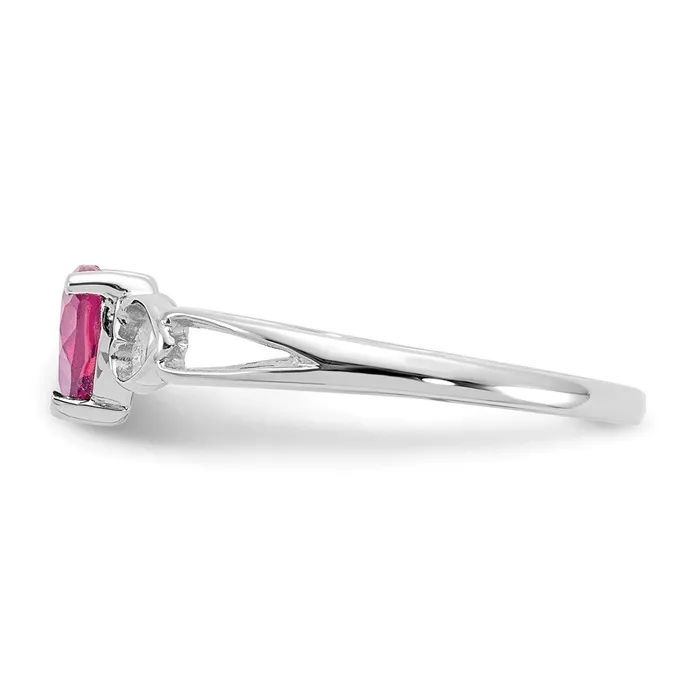 WB Choice Jewelry Rings 10k White Gold Polished Geniune Pink Tourmaline Birthstone RingWBC10XBR175 WB Choice Jewelry Rings 10k White Gold Polished Geniune Pink Tourmaline Birthstone RingWBC10XBR175