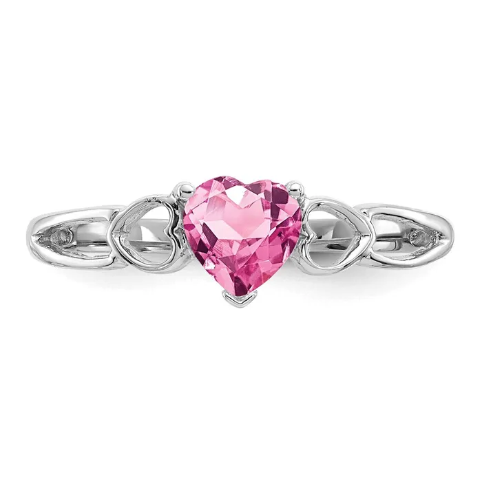 WB Choice Jewelry Rings 10k White Gold Polished Geniune Pink Tourmaline Birthstone RingWBC10XBR175 WB Choice Jewelry Rings 10k White Gold Polished Geniune Pink Tourmaline Birthstone RingWBC10XBR175