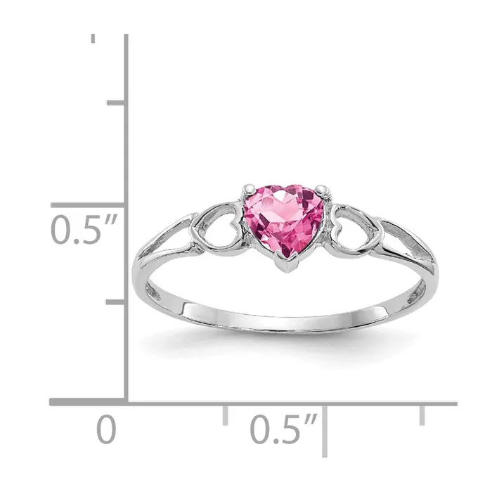 WB Choice Jewelry Rings 10k White Gold Polished Geniune Pink Tourmaline Birthstone RingWBC10XBR175 WB Choice Jewelry Rings 10k White Gold Polished Geniune Pink Tourmaline Birthstone RingWBC10XBR175