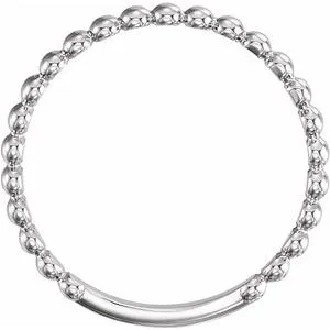 WB Choice Jewelry Rings 14K White 2 mm Stackable Bead Ring516081001PSTWBC