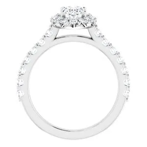 WB Choice Jewelry Rings 14K White 7x5 mm Oval Forever One Moissanite 34 CTW Diamond Engagement Ring 653384657PSTWBC