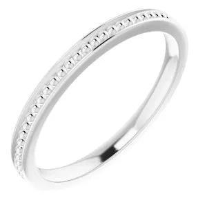 WB Choice Jewelry Rings 14K White Stackable Bead Ring Size 751620113PSTWBC WB Choice Jewelry Rings 14K White Stackable Bead Ring Size 751620113PSTWBC