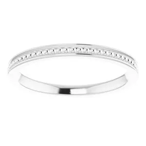WB Choice Jewelry Rings 14K White Stackable Bead Ring Size 751620113PSTWBC WB Choice Jewelry Rings 14K White Stackable Bead Ring Size 751620113PSTWBC