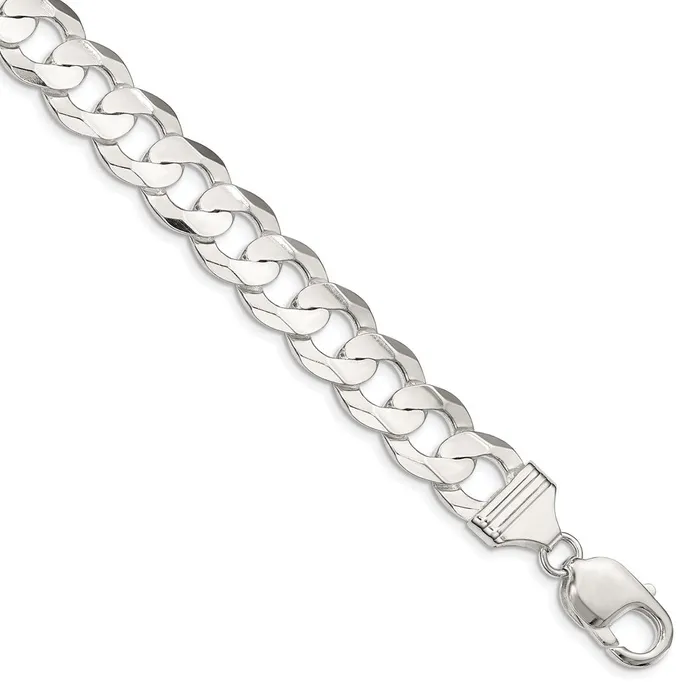WB Choice Jewelry Rings Sterling Silver 119mm Concave Beveled Curb ChainWBCQCBC30022 WB Choice Jewelry Rings Sterling Silver 119mm Concave Beveled Curb ChainWBCQCBC30022