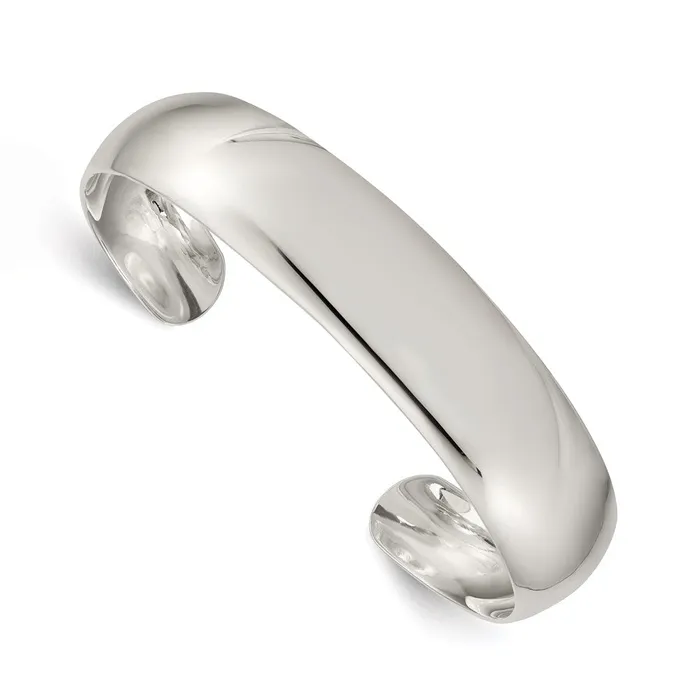 WB Choice Jewelry Rings Sterling Silver 14mm Cuff BangleWBCQB318