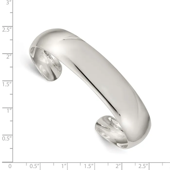 WB Choice Jewelry Rings Sterling Silver 14mm Cuff BangleWBCQB318