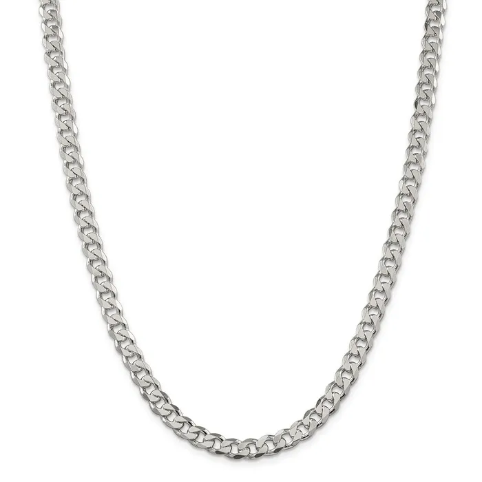 WB Choice Jewelry Rings Sterling Silver 7mm Pav Curb ChainWBCQCF18026