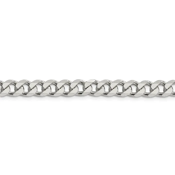 WB Choice Jewelry Rings Sterling Silver 7mm Pav Curb ChainWBCQCF18026