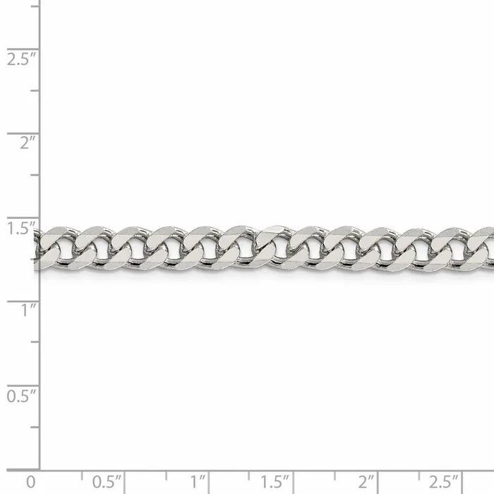WB Choice Jewelry Rings Sterling Silver 7mm Pav Curb ChainWBCQCF18026
