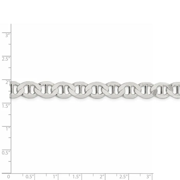 WB Choice Jewelry Rings Sterling Silver 89mm Flat Anchor ChainWBCQLFA18018