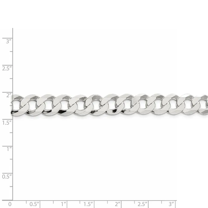 WB Choice Jewelry Rings Sterling Silver 975mm Flat Curb ChainWBCQLB25030
