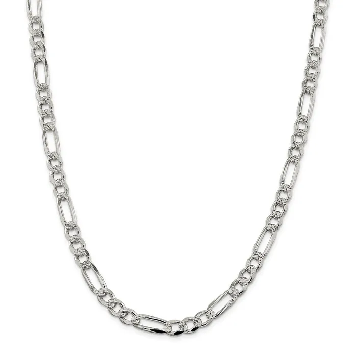 WB Choice Jewelry Sterling Silver 725mm Pave Flat Figaro ChainWBCQFF20028 Rings WB Choice Jewelry Sterling Silver 725mm Pave Flat Figaro ChainWBCQFF20028 Rings