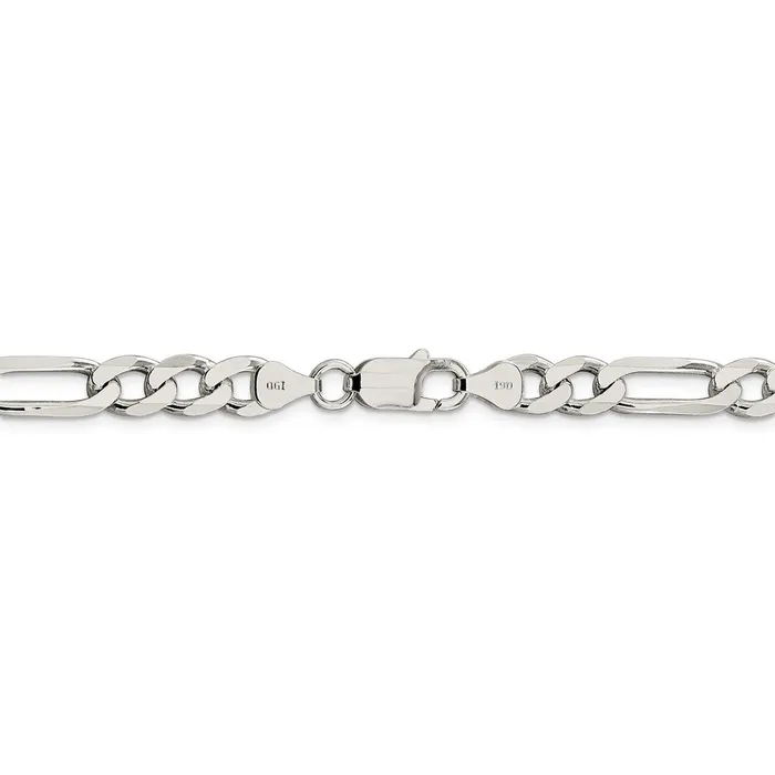 WB Choice Jewelry Sterling Silver 725mm Pave Flat Figaro ChainWBCQFF20028 Rings